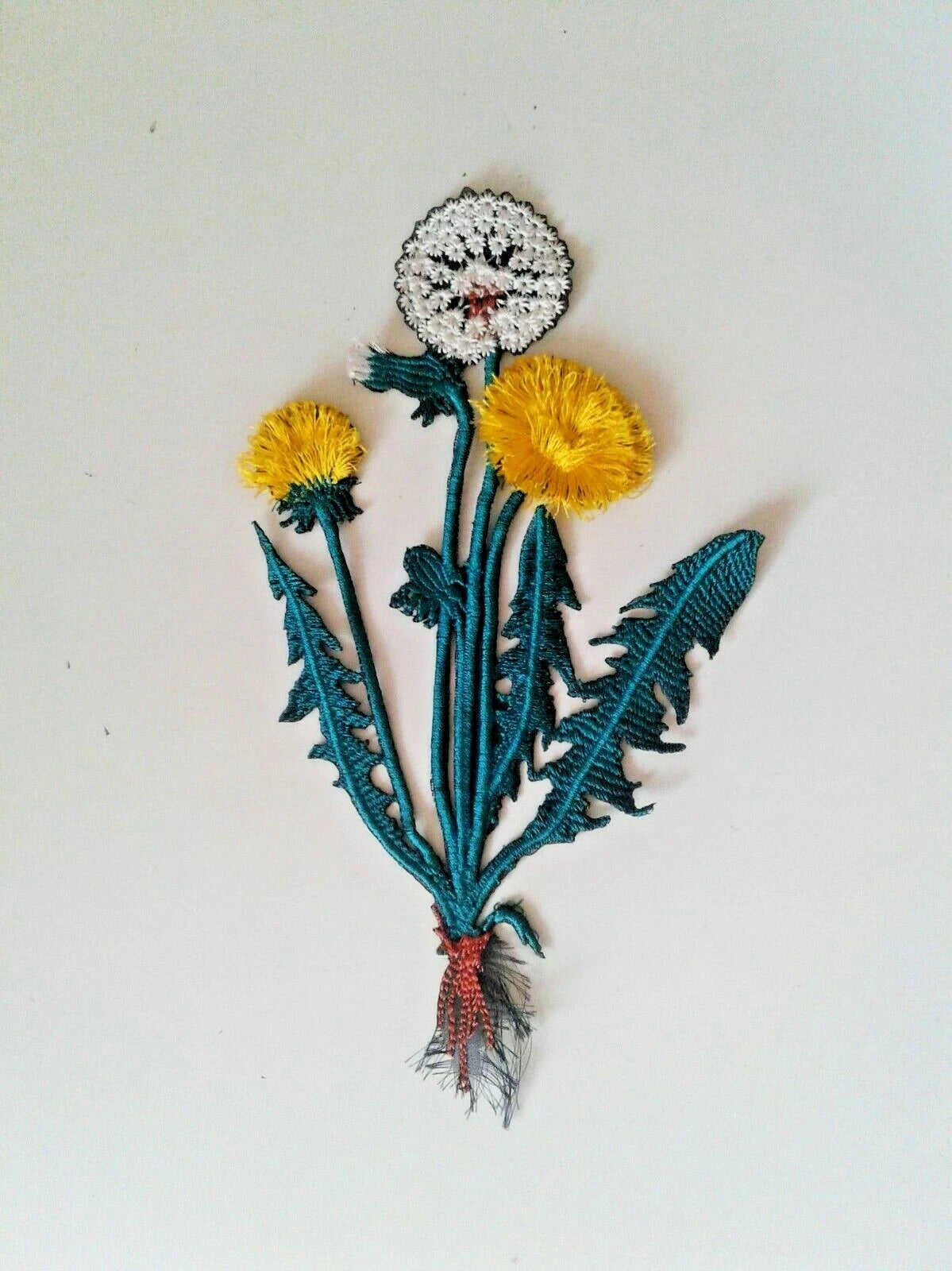 Dandelion Flower Handmade Embroidered Patch