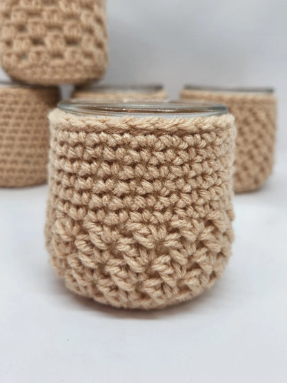 Handmade Crochet Covers for Oui Yogurt Jars – Set of 5 | Candle Holder, Succulent Pot & Catchall