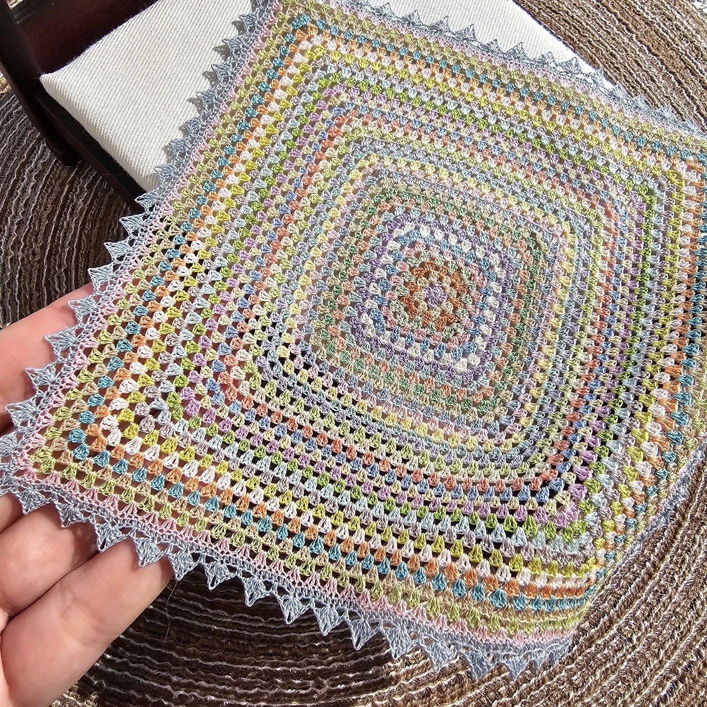 Cotton Dollhouse Bedspread Scale 1:12 – Crochet Miniature for Collectors
