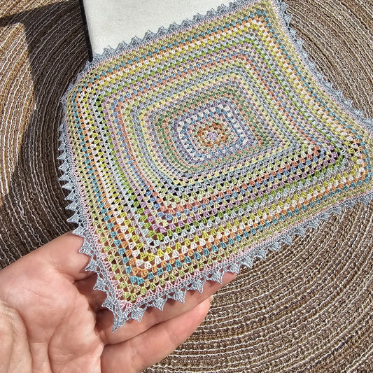 Cotton Dollhouse Bedspread Scale 1:12 – Crochet Miniature for Collectors